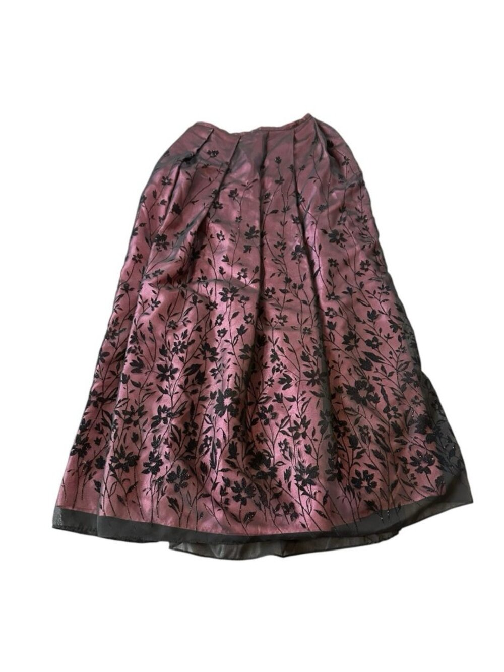 Arianna Rachel Kaye Vintage Skirt 10 Plum Black Floral Goth Whimisgoth Fairy Y2K